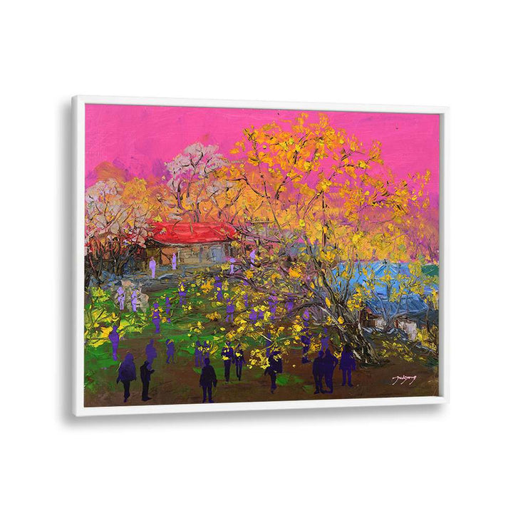 VIBRANT VILLAGE SCENE