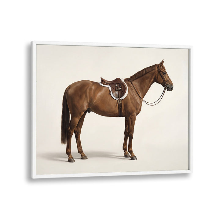 ELEGANT SADDLED HORSE