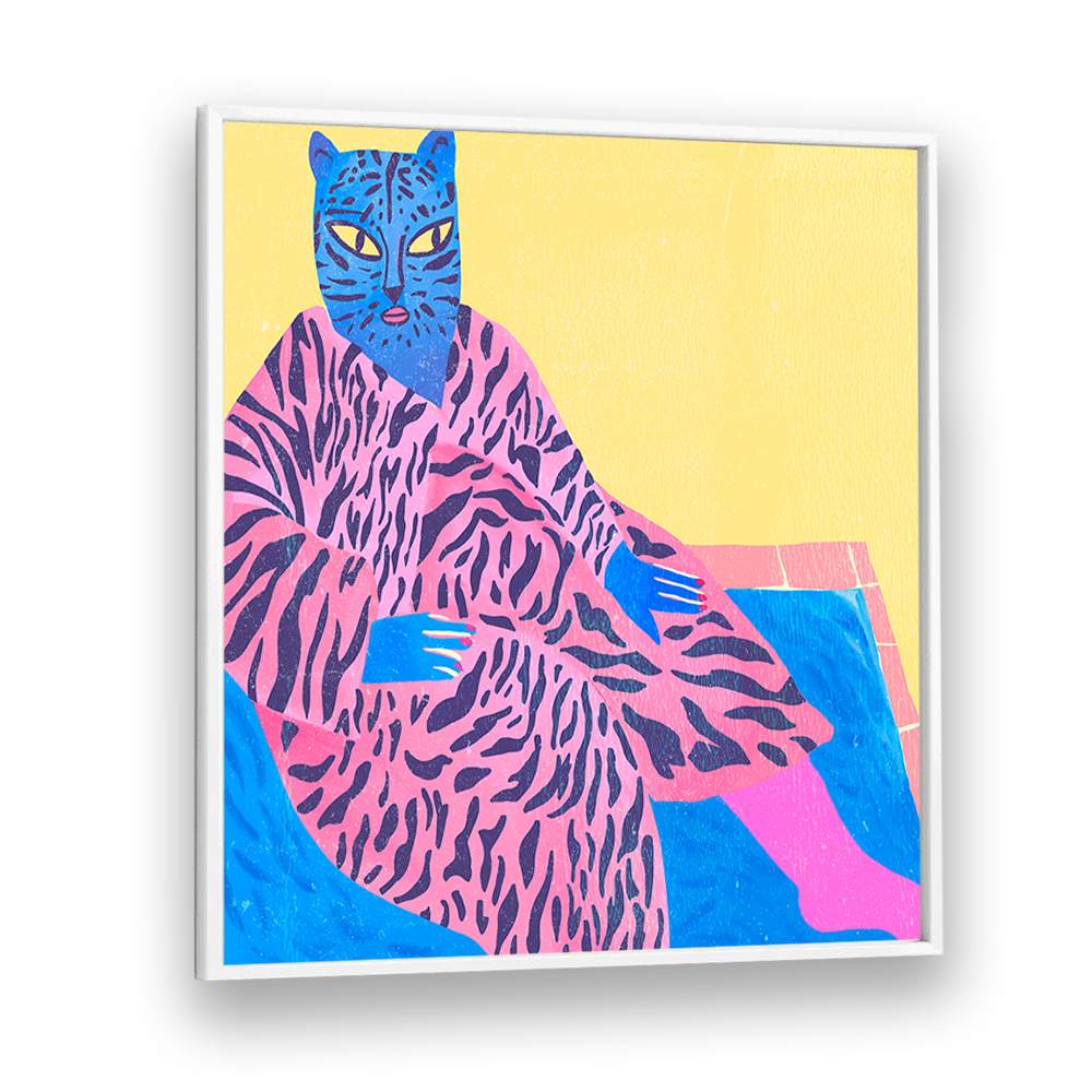 BLUE CAT PINK STRIPES V