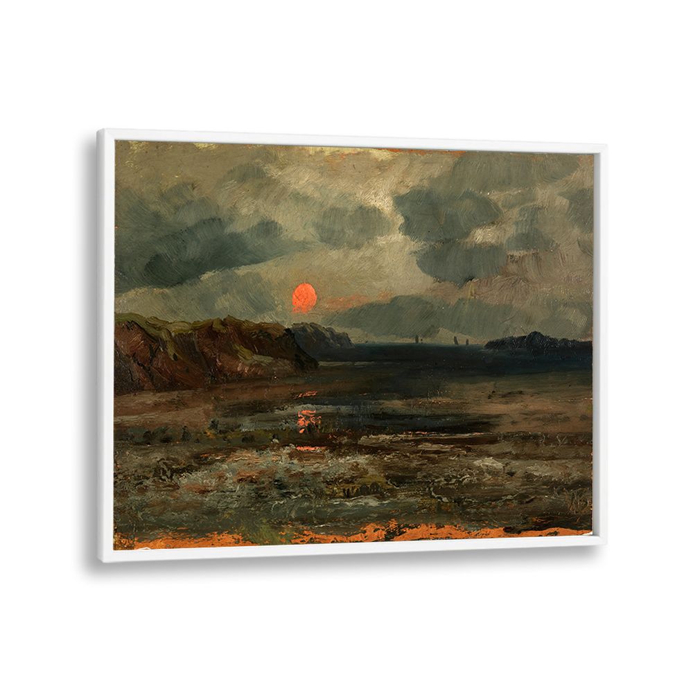 SUNRISE OVER FISHING WATERS, VINTAGE LANDSCAPE