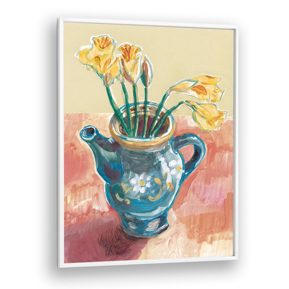 DAFFODILS IN BLUE TEAPOT