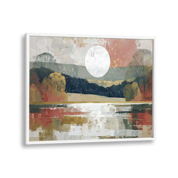 MOONLIT LAKE WITH GOLDEN SHIMMER