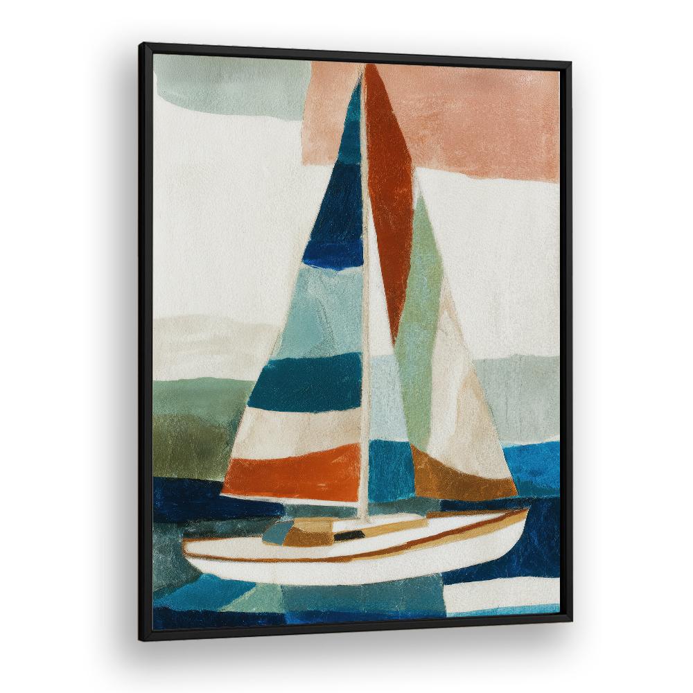 SAILBOAT WITH STRIPED SAILS