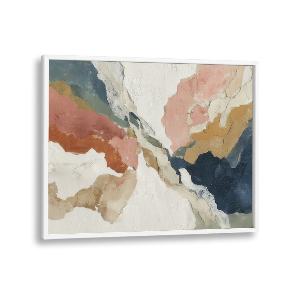 ABSTRACT NAVY AND CORAL FLOW