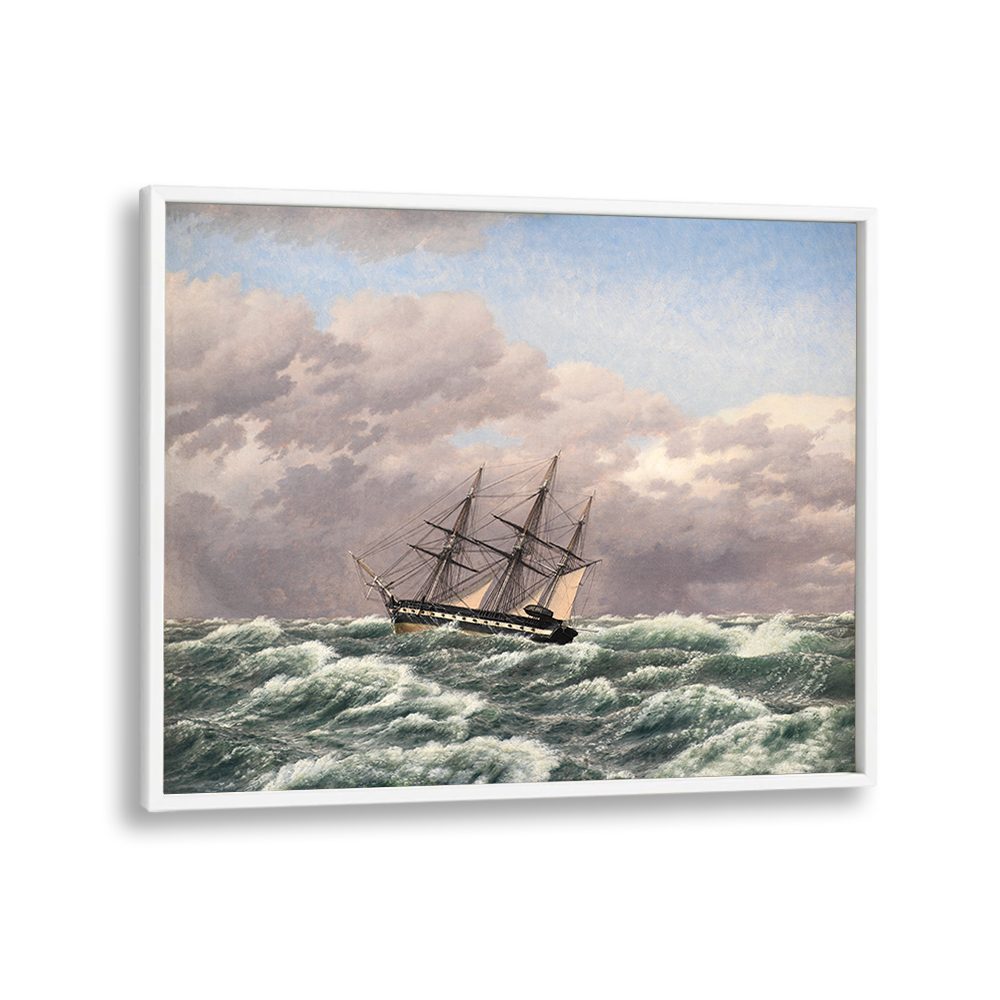 THE CORVETTE GALATHEA IN A STORM IN THE NORTH SEA (1839)