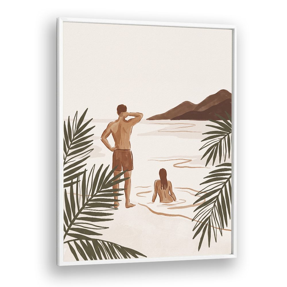 COUPLE ON TROPICAL BEACH