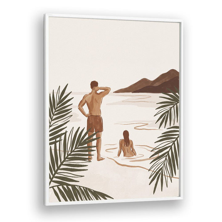 COUPLE ON TROPICAL BEACH