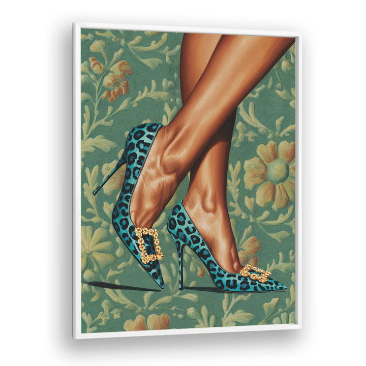 GLAMOROUS BLUE LEOPARD HEELS