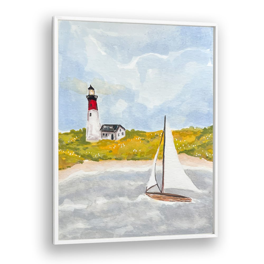 COASTAL LIGHTHOUSE SAILBOAT