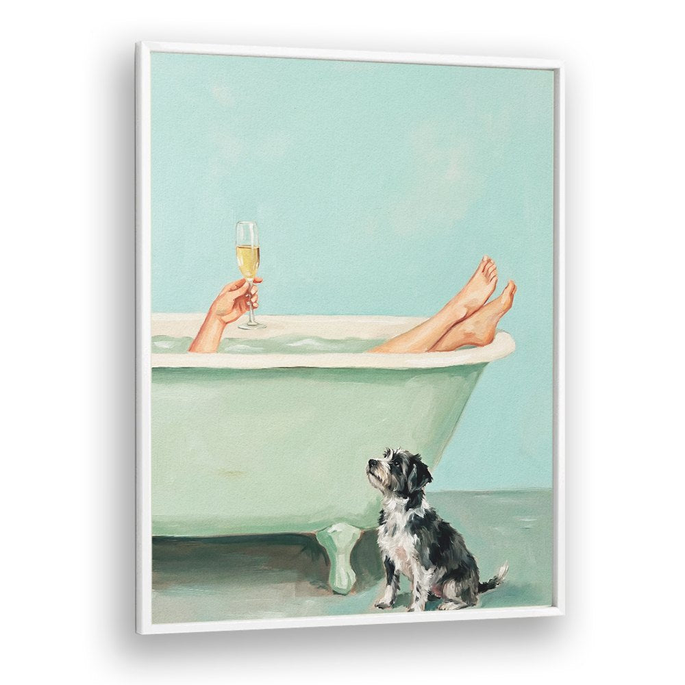 BATH TIME CHAMPAGNE DOG