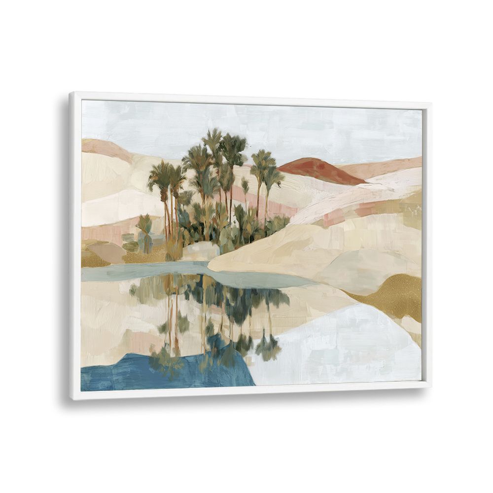 DESERT OASIS WITH PALM REFLECTION