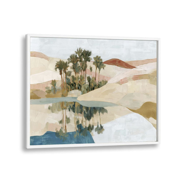 DESERT OASIS WITH PALM REFLECTION