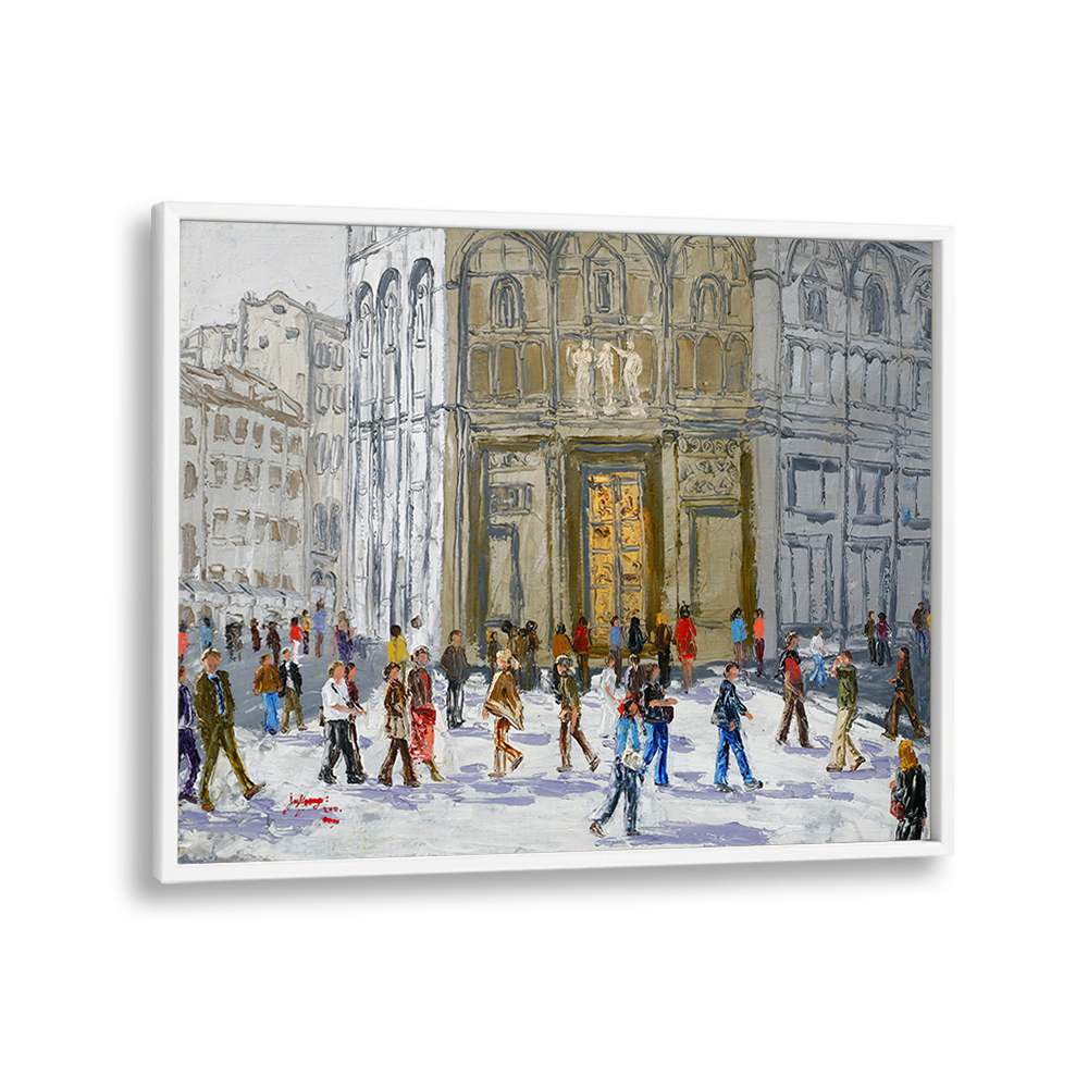 BUSTLING EUROPEAN CITY SQUARE