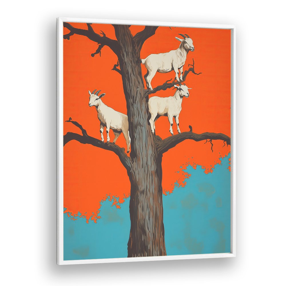 GOATS ON A ORANGE TREE