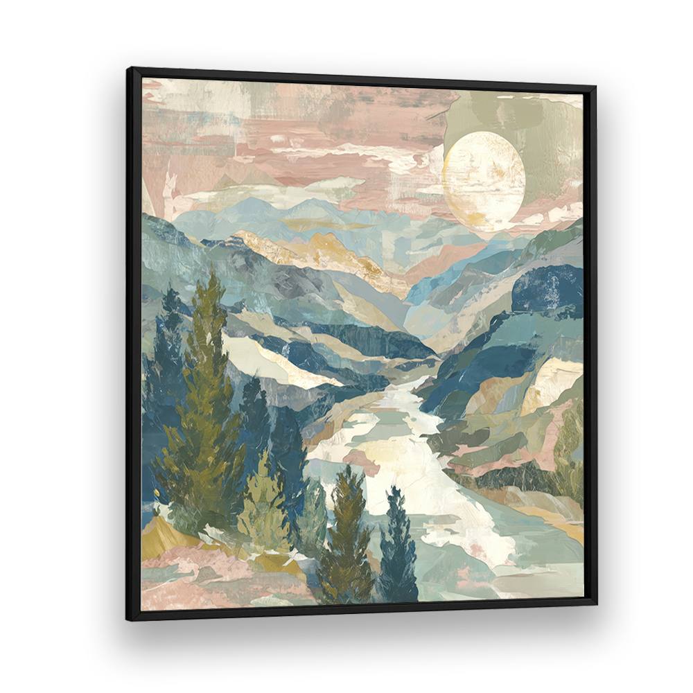 MOUNTAIN VALLEY WITH WINDING RIVER