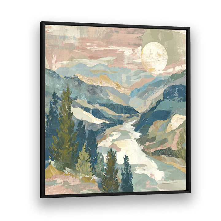 MOUNTAIN VALLEY WITH WINDING RIVER