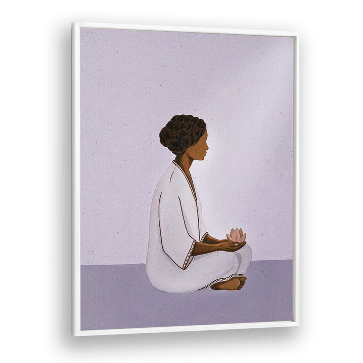 MEDITATING WOMAN WITH LOTUS