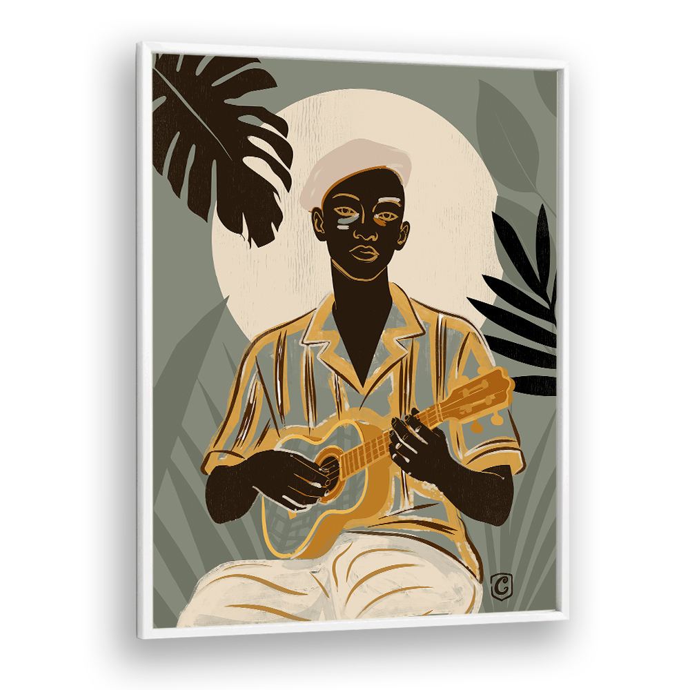 TROPICAL MAN PLAYING UKULELE