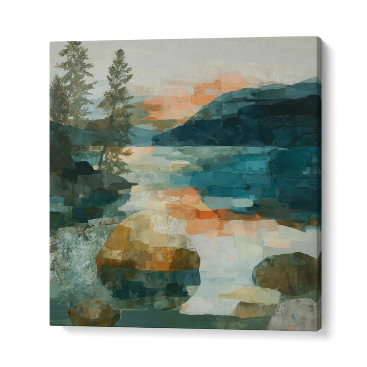 LAKE TAHOE SHORE WITH PINE TREES