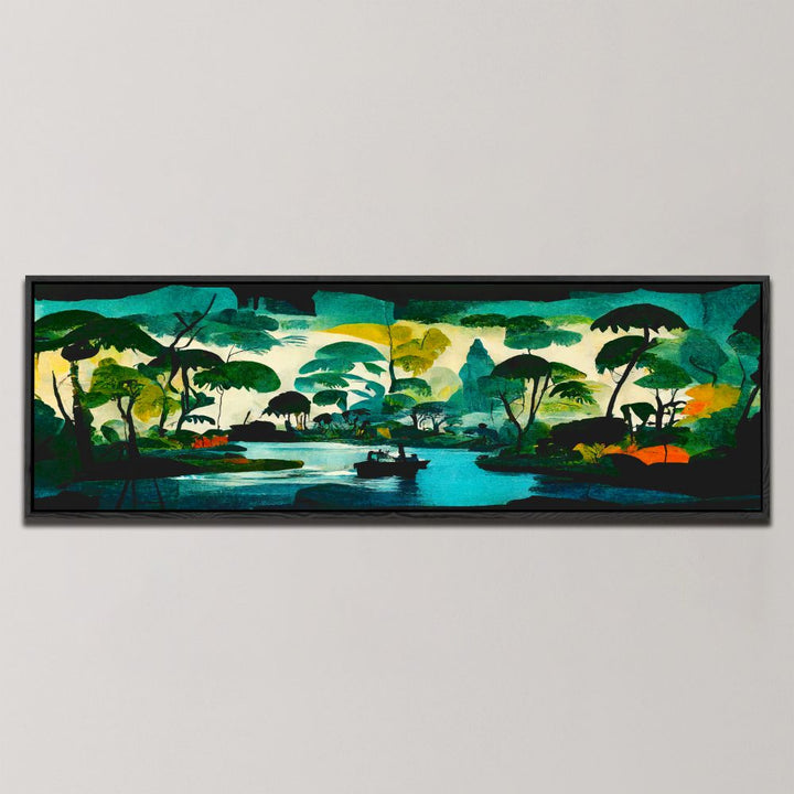 JUNGLE RIVER CRUISE , PANORAMIC ART