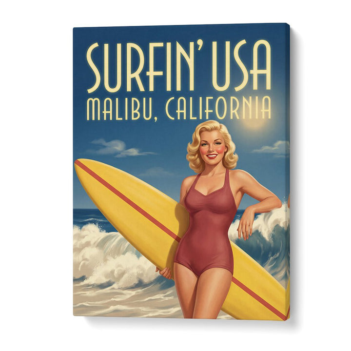 VINTAGE MALIBU SURFER GIRL