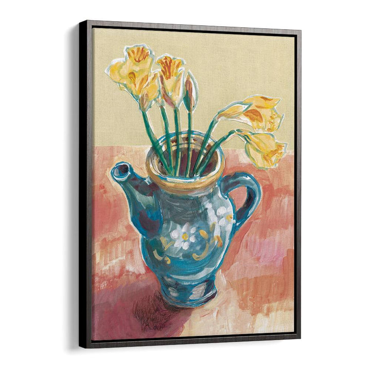 DAFFODILS IN BLUE TEAPOT