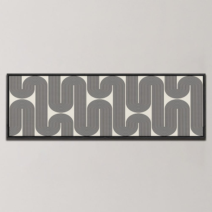 FLOWING GEOMETRIC LINES , PANORAMIC ART