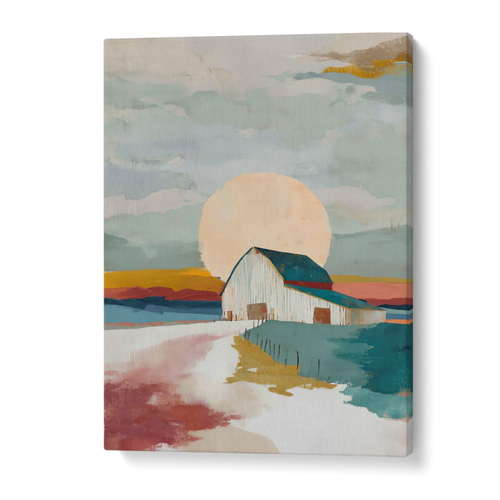 BARN IN ABSTRACT LANDSCAPE