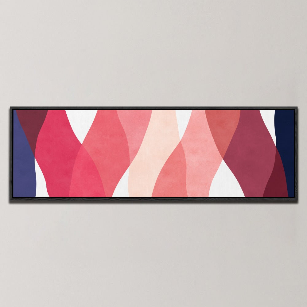 PINK FLOWING ABSTRACT , PANORAMIC ART