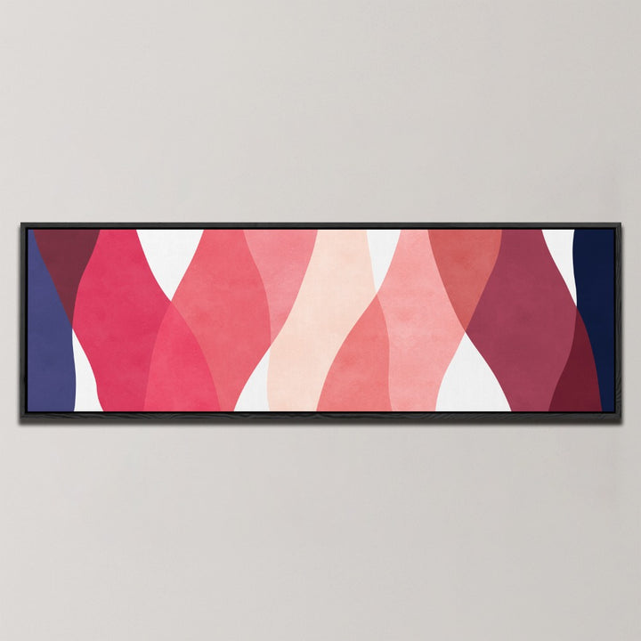 PINK FLOWING ABSTRACT , PANORAMIC ART