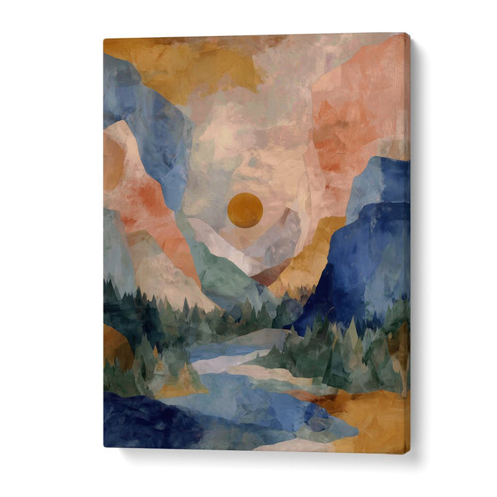ABSTRACT MOUNTAIN VALLEY LANDSCAPE