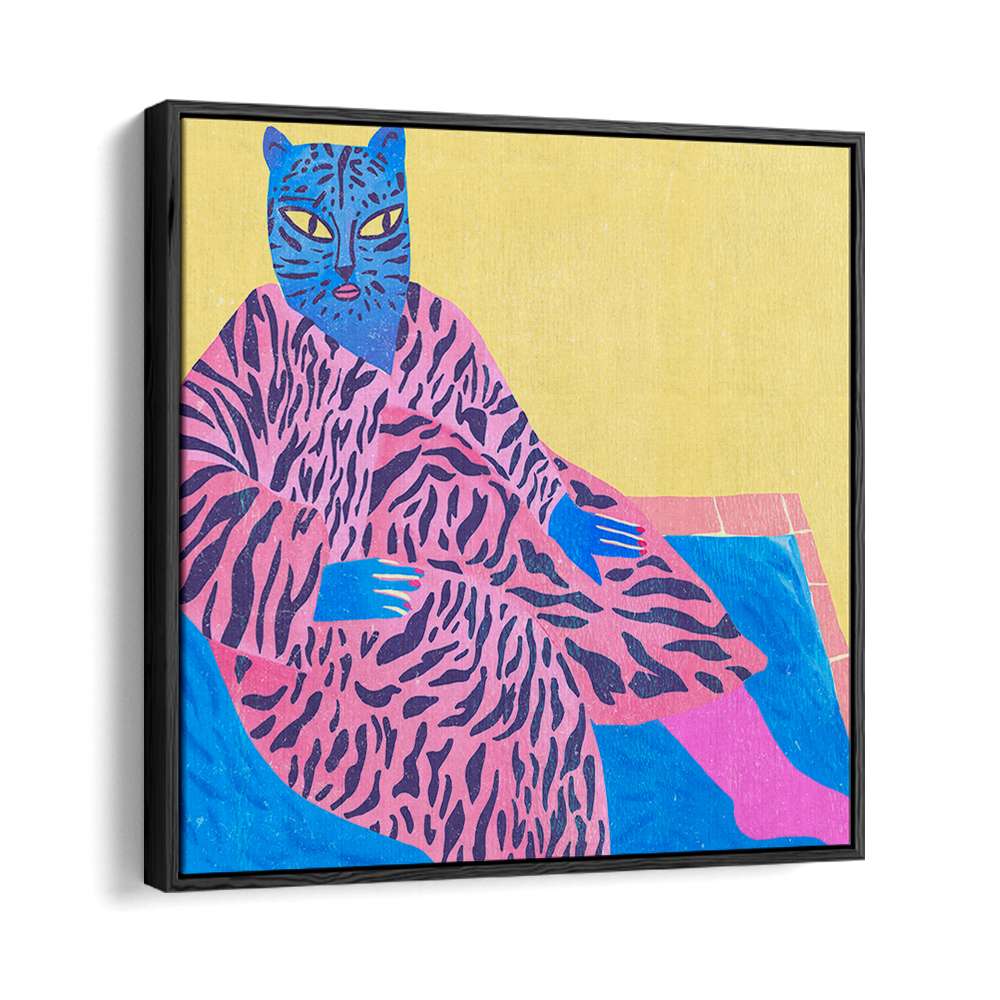 BLUE CAT PINK STRIPES V
