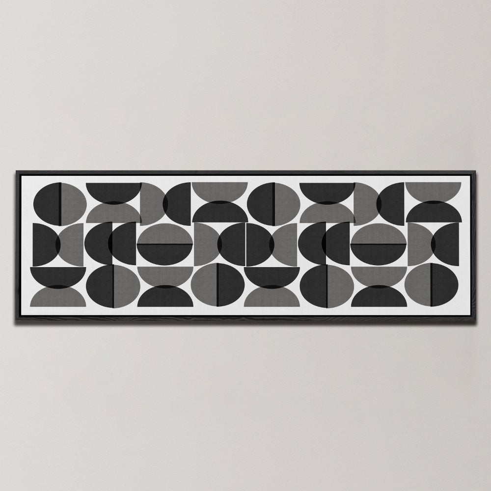 MONOCHROME CIRCLE PATTERN , PANORAMIC ART