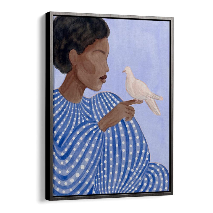 SERENE WOMAN AND DOVE