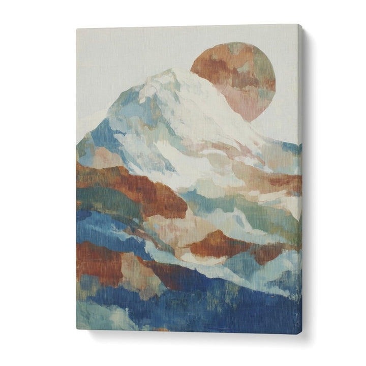 SNOW-CAPPED PEAK WITH MOON GLOW