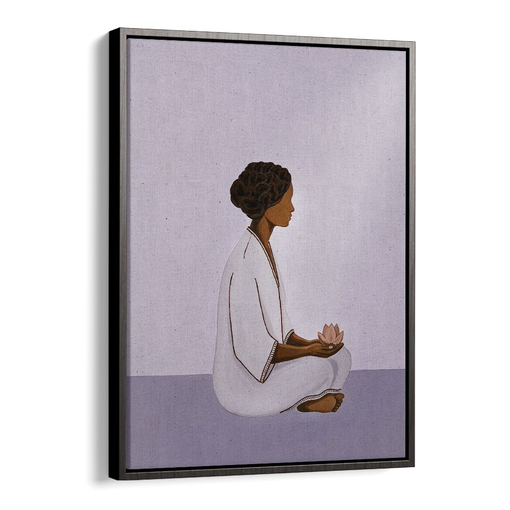MEDITATING WOMAN WITH LOTUS