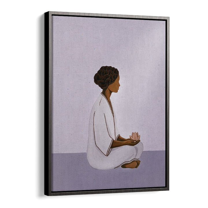 MEDITATING WOMAN WITH LOTUS