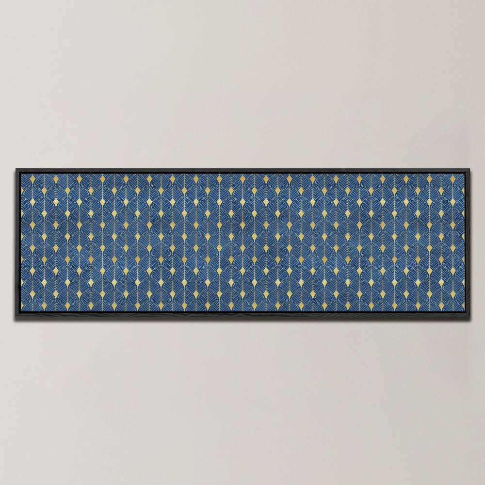 BLUE GOLD ART DECO , PANORAMIC ART