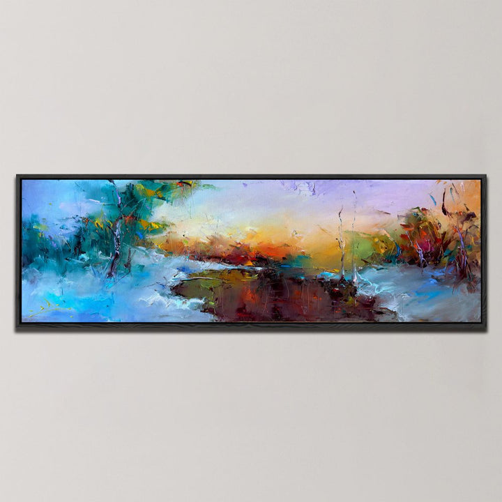 VIBRANT ABSTRACT LANDSCAPE, PANORAMIC ART