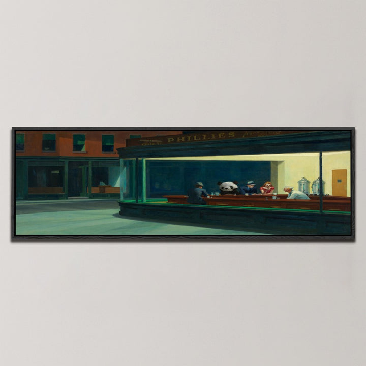 PANDA AT THE DINER , PANORAMIC ART
