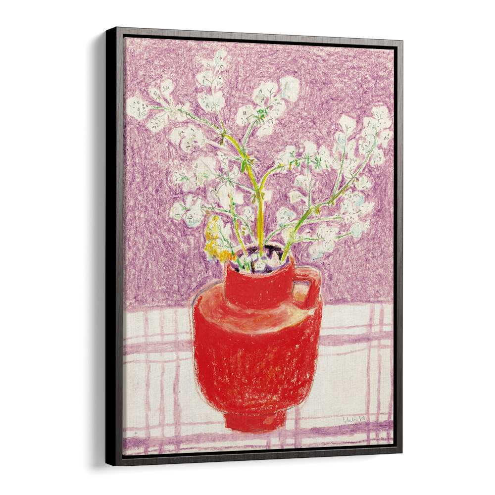 BRIGHT FLOWERS RED VASE