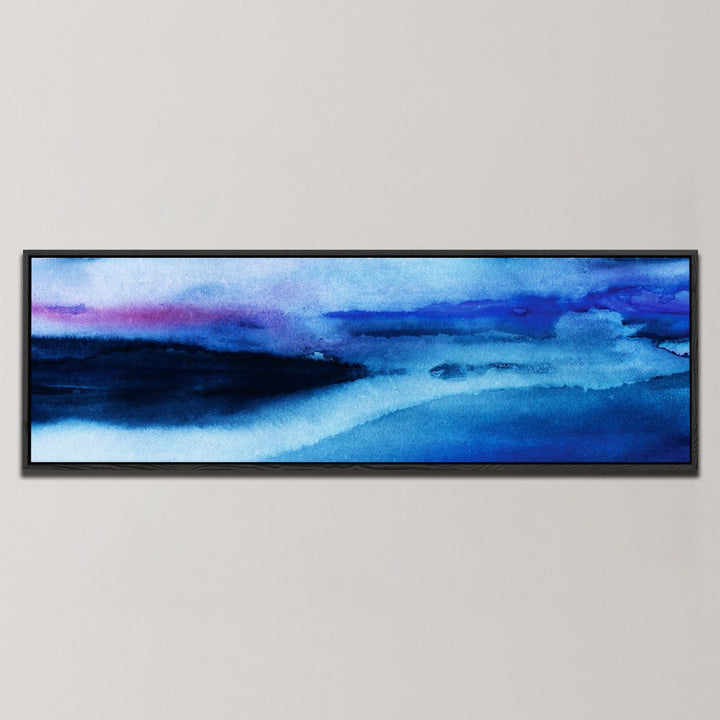 INDIGO HORIZON ABSTRACT , PANORAMIC ART