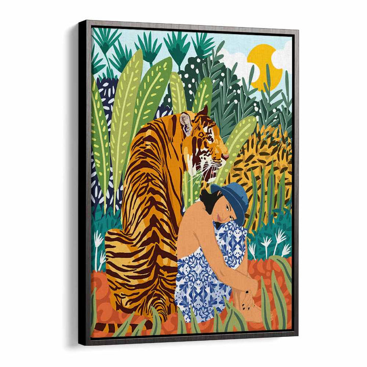 WOMAN TIGER JUNGLE SERENITY