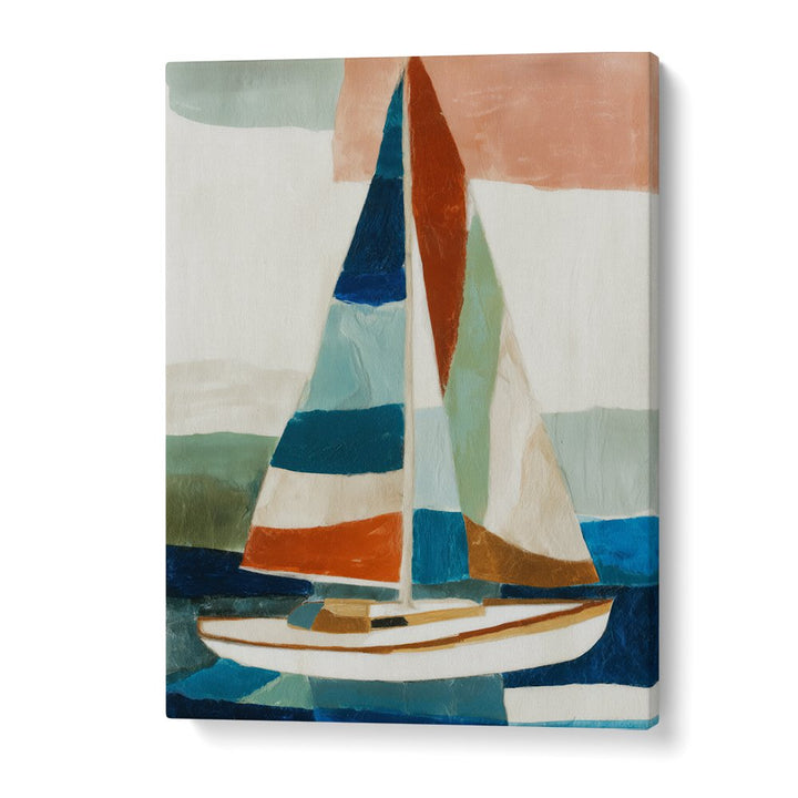 SAILBOAT WITH STRIPED SAILS