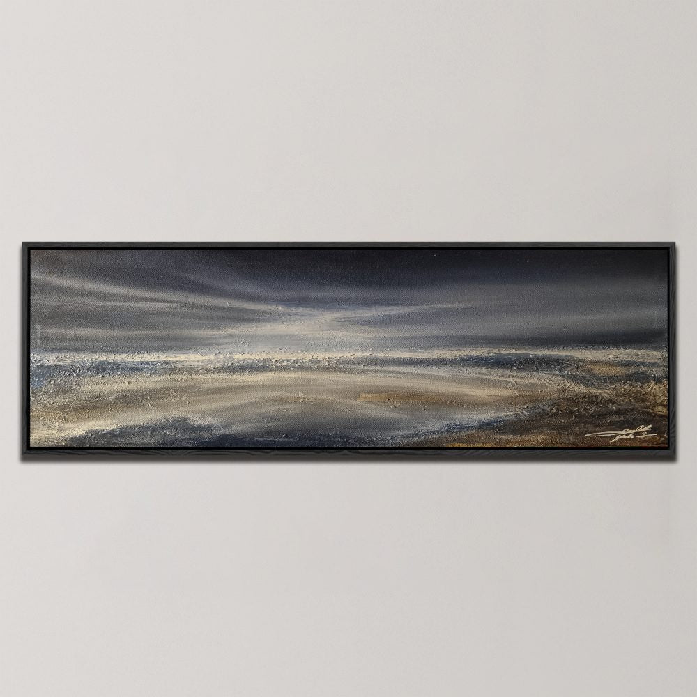 MOODY ABSTRACT SEASCAPE , PANORAMIC ART