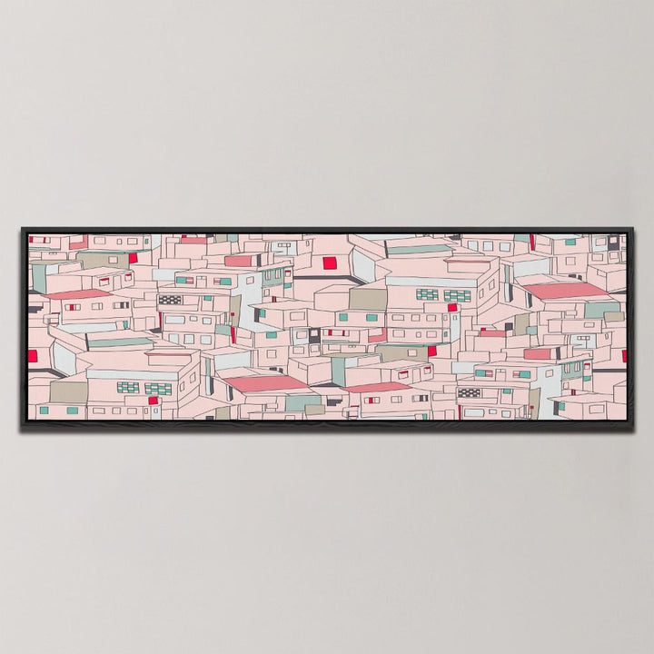 PASTEL URBAN LANDSCAPE , PANORAMIC ART