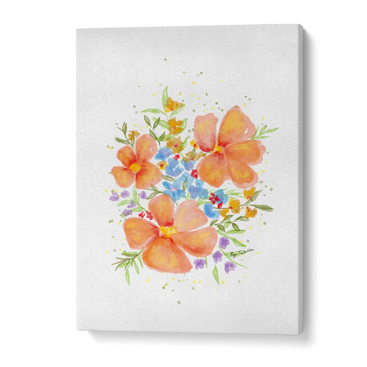 ORANGE FLORALS I