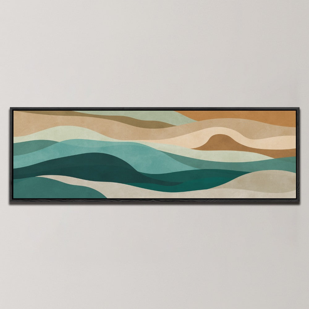 ABSTRACT WAVY LANDSCAPE , PANORAMIC ART