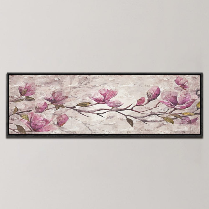 PAINTERLY MAGNOLIA BLOSSOMS , PANORAMIC ART