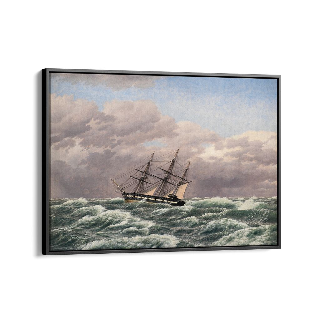 THE CORVETTE GALATHEA IN A STORM IN THE NORTH SEA (1839)